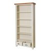 Country Cottage Cream Painted Tall Assembled Oak Bookcase with Drawers - 10% OFF CODE SAVE - 9