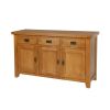 Country Oak 3 Door Fully Assembled 141cm Oak Sideboard - 20% OFF CODE DEAL - 4