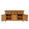 Country Oak 3 Door Fully Assembled 141cm Oak Sideboard - 20% OFF CODE DEAL - 8