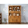 Country Oak Large Buffet and Hutch Display Cabinet Dresser - SPRING SALE - 4