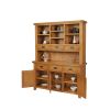 Country Oak Large 140cm Hutch Unit for combining with sideboard - 10