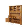 Country Oak Large 140cm Hutch Unit for combining with sideboard - 12