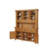 Country Oak Large Buffet and Hutch Display Cabinet Dresser - SPRING SALE - 8