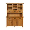 Country Oak Large Buffet and Hutch Display Cabinet Dresser - SPRING SALE - 9