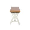 1.6m Cream Painted Cross Leg Oak Bench - 20% OFF SPRING SALE - 9