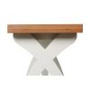 1.6m Cream Painted Cross Leg Oak Bench - 10% OFF SPRING SALE - 8