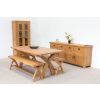 Country Oak 180cm X Leg Table Pair Of 160cm Bench Set - SPRING SALE - 4