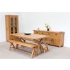 Country Oak 180cm X Leg Table Pair Of 160cm Bench Set - SPRING SALE - 7