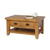 Country Oak Coffee Table with Drawer and Shelf - SPRING SALE - 4