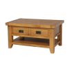 Country Oak Coffee Table with Drawer and Shelf - SPRING SALE - 6