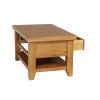 Country Oak Coffee Table with Drawer and Shelf - SPRING SALE - 10