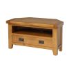 Country Oak Assembled Corner TV Unit with Drawer - 10% OFF SPRING SALE - 4