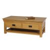 Farmhouse Oak Large Coffee Table With Shelf - SPRING SALE - 4