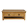 Farmhouse Oak Large Coffee Table With Shelf - SPRING SALE - 11