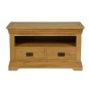 Farmhouse Oak TV Unit with 2 Drawers Fully Assembled - SPRING SALE - 5