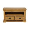 Farmhouse Oak TV Unit with 2 Drawers Fully Assembled - SPRING SALE - 7
