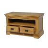 Farmhouse Oak TV Unit with 2 Drawers Fully Assembled - SPRING SALE - 9