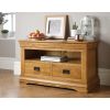 Farmhouse Oak TV Unit with 2 Drawers Fully Assembled - SPRING SALE - 2