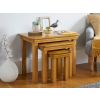 Farmhouse Large Oak Fully Assembled Nest of Three Tables - SPRING SALE - 2