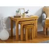 Farmhouse Large Oak Nest of Three Tables - SPRING SALE - 2