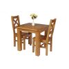 Country Oak 80cm Oak Table and 2 Windermere Oak Seat Chair Set - SPRING SALE - 4