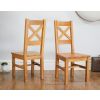Country Oak 80cm Oak Table and 2 Windermere Oak Seat Chair Set - SPRING SALE - 6