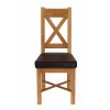 Grasmere Oak Dining Chair with Brown Leather Seat - 10% OFF SPRING SALE - 6