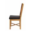 Grasmere Oak Dining Chair with Brown Leather Seat - 10% OFF SPRING SALE - 7