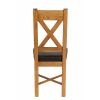 Grasmere Oak Dining Chair with Brown Leather Seat - 10% OFF SPRING SALE - 9