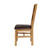 Windermere Cross Back Oak Dining Chair With Brown Leather Seat - 10% OFF SPRING SALE - 5