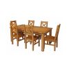 Country Oak 230cm Extending Oak Table and 6 Windermere Timber Seat Chair Set - 5