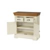 Farmhouse 80cm Cream Painted Small Oak Sideboard - 10% OFF CODE SAVE - 11