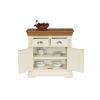 Farmhouse 80cm Cream Painted Small Oak Sideboard - 10% OFF CODE SAVE - 12