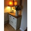 Farmhouse 80cm Cream Painted Small Oak Sideboard - SPRING SALE - 9