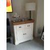 Farmhouse 80cm Cream Painted Small Oak Sideboard - 10% OFF CODE SAVE - 8