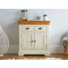 Farmhouse 80cm Cream Painted Small Oak Sideboard - 10% OFF CODE SAVE - 3
