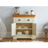 Farmhouse 80cm Cream Painted Small Oak Sideboard - 10% OFF CODE SAVE - 4