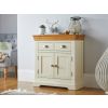 Farmhouse 80cm Cream Painted Small Oak Sideboard - 10% OFF CODE SAVE - 2