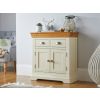Farmhouse 80cm Cream Painted Small Oak Sideboard - SPRING SALE - 2