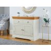 100cm Farmhouse Putty Grey Painted Small Oak Sideboard - 10% OFF WINTER SALE - 2