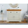 100cm Farmhouse Putty Grey Painted Small Oak Sideboard - 10% OFF WINTER SALE - 4