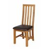 Dorchester Slatted Back Oak Dining Chair Brown Leather Pad - SPRING MEGA DEAL - 5 LEFT IN STOCK - 4