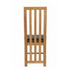 Dorchester Slatted Back Oak Dining Chair Brown Leather Pad - SPRING MEGA DEAL - 5 LEFT IN STOCK - 7
