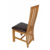 Dorchester Slatted Back Oak Dining Chair Brown Leather Pad - SPRING MEGA DEAL - 5 LEFT IN STOCK - 8