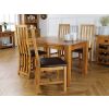 Dorchester Slatted Back Oak Dining Chair Brown Leather Pad - SPRING MEGA DEAL - 5 LEFT IN STOCK - 3