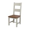 Chester Ladder Back Putty Grey Painted Oat Seat Dining Chair - 10% OFF WINTER SALE - 3