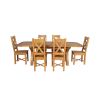 Country Oak 230cm Cross Leg Oval Table and 6 Grasmere Timber Seat Chairs - 5