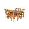 Country Oak 230cm Cross Leg Oval Table and 6 Grasmere Timber Seat Chairs - 7