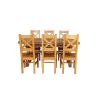 Country Oak 230cm Cross Leg Oval Table and 6 Windermere Timber Seat Chairs - 6