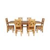 Country Oak 230cm Cross Leg Oval Table and 6 Windermere Timber Seat Chairs - 4